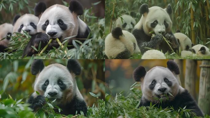 呆萌的大熊猫吃竹子国宝ai素材原创9_1