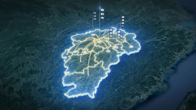 江西省卫星地图区位展示