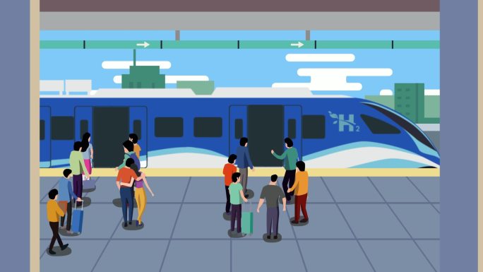 氢能源列车 MG原创动画 中车氢能源列车