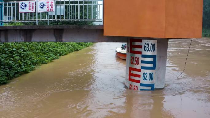 防汛 汛期洪水接近警戒水位线警戒水位水位