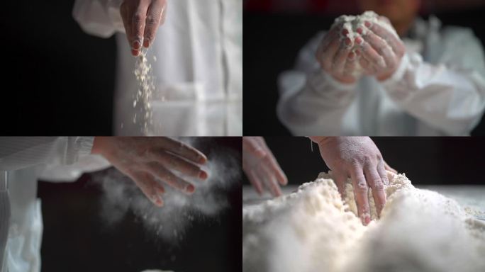 面粉面点师傅揉面压面蒸馒头 2