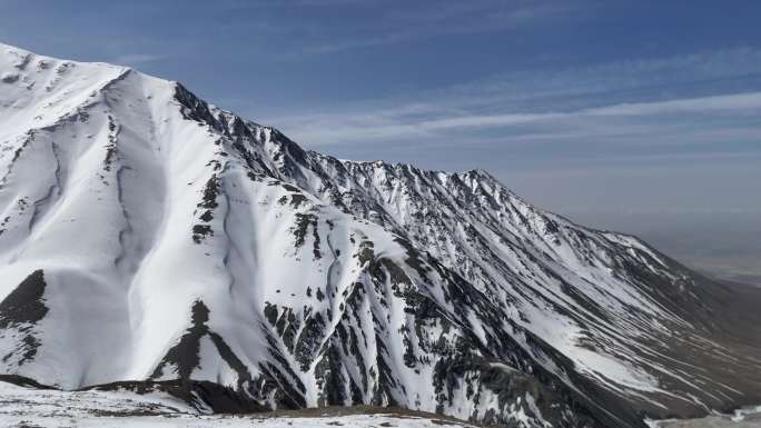 青海海北门源 祁连山岗什卡雪峰 4K航拍