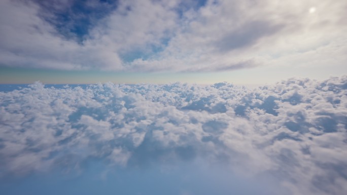 4K无人机180度旋转穿越云层