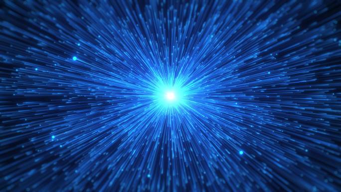 4K蓝色粒子射线空间