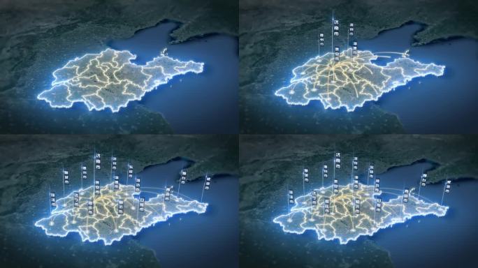 山东省卫星地图区位展示