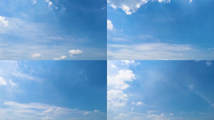 蓝天白云变化延时摄影视频素材