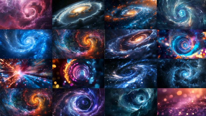 星云银河粒子宇宙唯美宇宙太空星系星云旋转