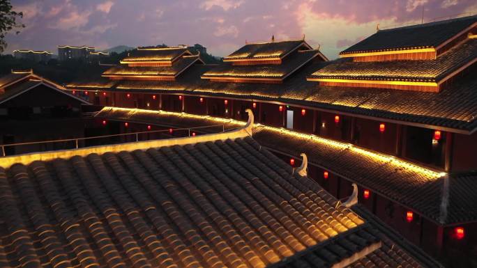 三江侗族鼓楼建筑4K素材