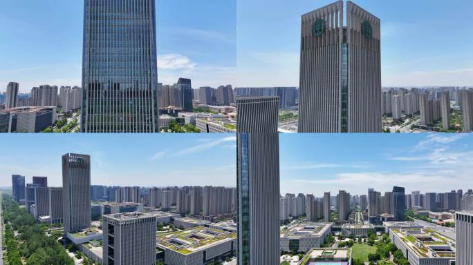 合肥滨湖中国农业银行安徽省分行大楼航拍