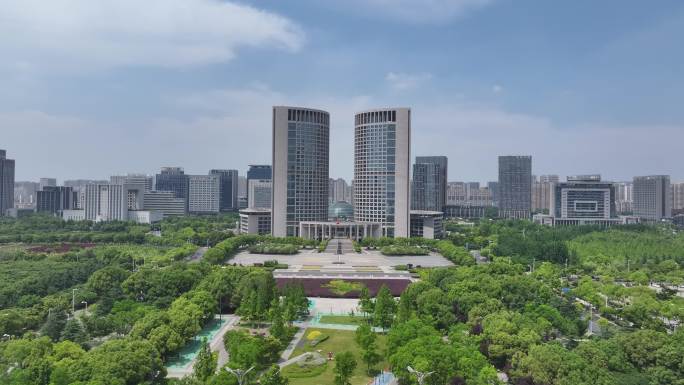 航拍合肥安徽省政府大楼