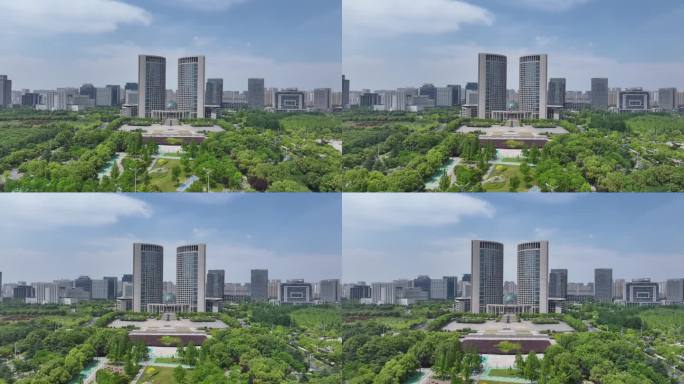 航拍合肥安徽省政府大楼