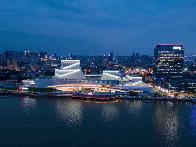 【正版商用】广州大湾区艺术中心夜景延时1