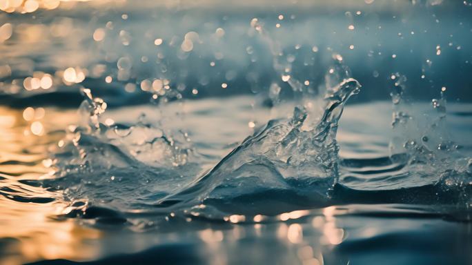 小河 溪流 水浪 浪花 水花 浪涛 波涛