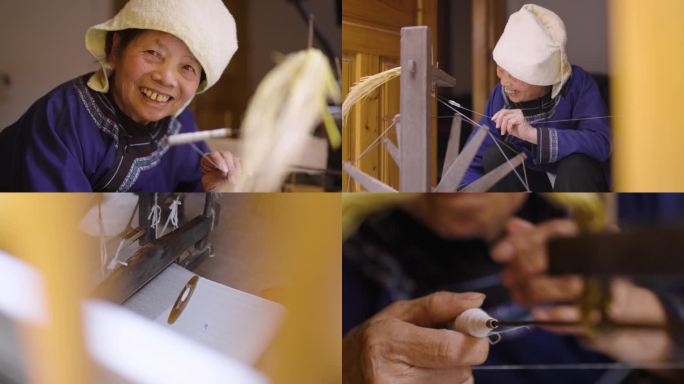 侗布织造技艺 纺线 纺纱