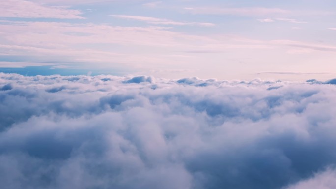 5K高空云海 穿云 高空云层