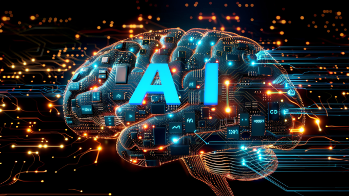 AI人工智能创意意境AI机器人AI芯片