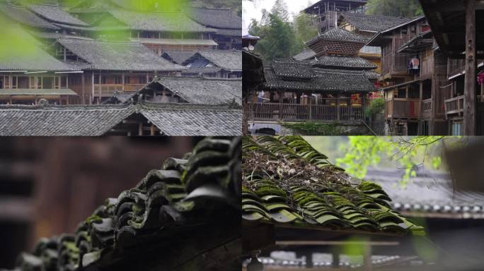 侗寨建筑环境空镜