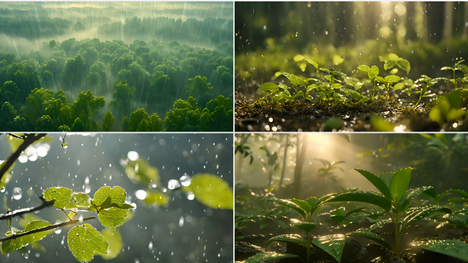 雨中的森林