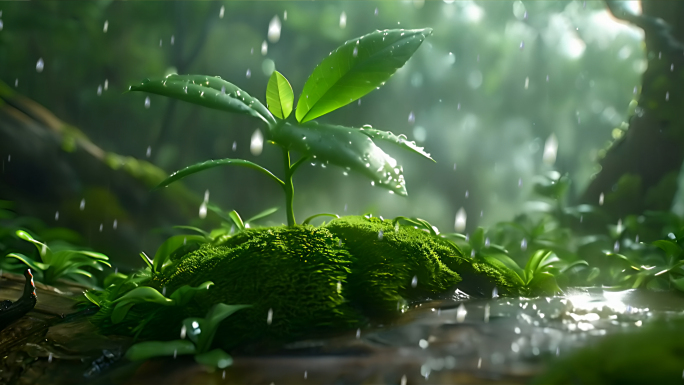 雨中的森林