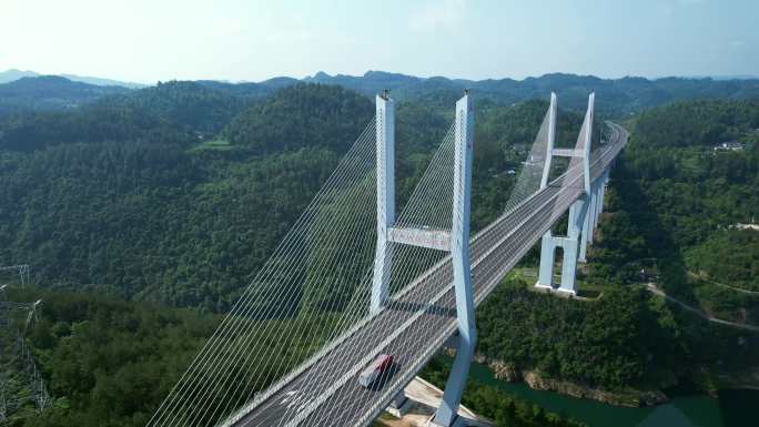 贵州遵义楠木渡乌江大桥航拍4k