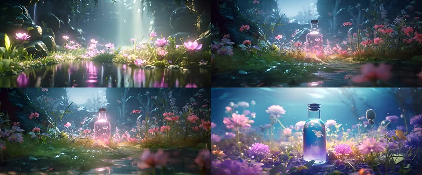 梦幻漂流瓶背景