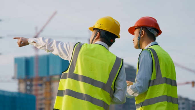 建筑工人建筑工地城市建设