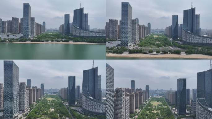 航拍合肥安徽省政府大楼