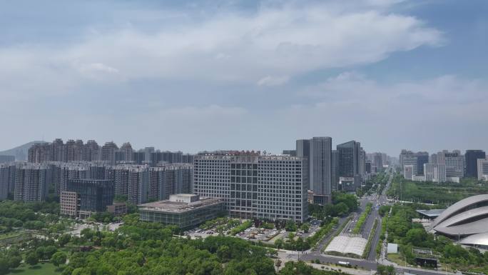 航拍合天书大楼安徽广播电视中心