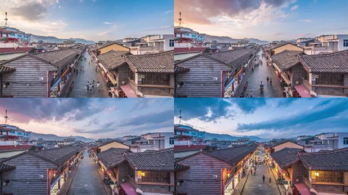 会理古城钟鼓楼日转夜
