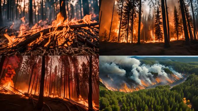 森林大火、失火、火灾