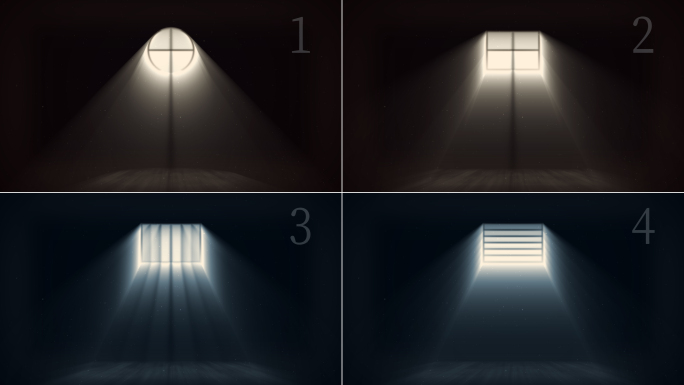 【视频+AE】窗户透光进室内光束视频背景
