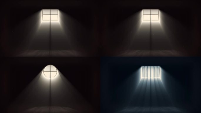 【视频+AE】窗户透光进室内光束视频背景