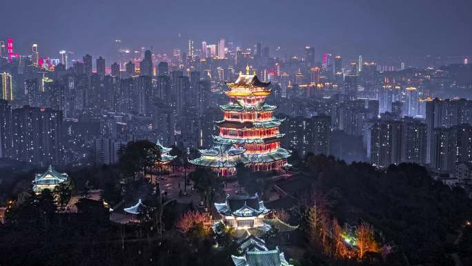 【原创4k】重庆鸿恩寺夜景