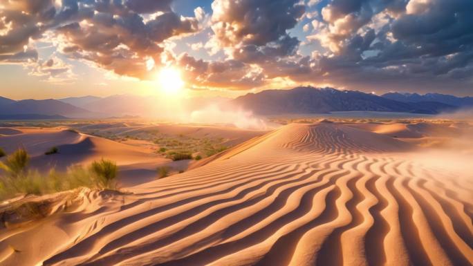新疆牧场沙漠雪山草坪祖国自然风光合集片头