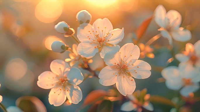 桃花茉莉花花海ai素材春天来了立春春分原