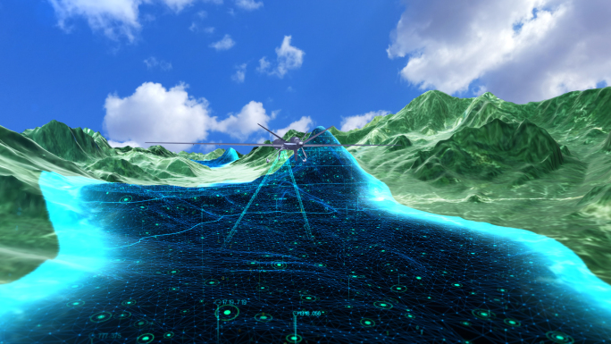 科技无人机数字地理全息测绘