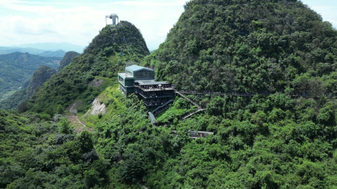 桂林阳朔如意峰航拍空镜