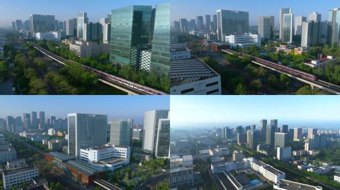航拍北京亦庄 北京经开区 北京地铁亦庄线