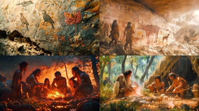 原始人生活 原始部落  史前人类史前文明