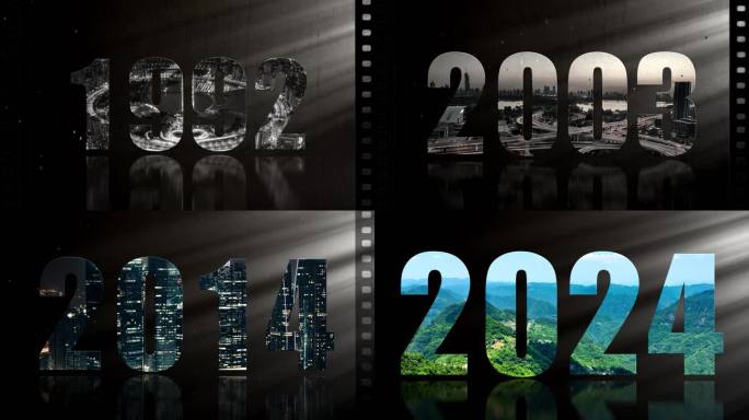 4K 黑白胶片年份切换 时间回顾
