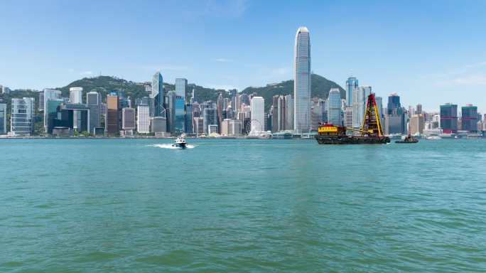 香港城市延时摄影大气开场镜头