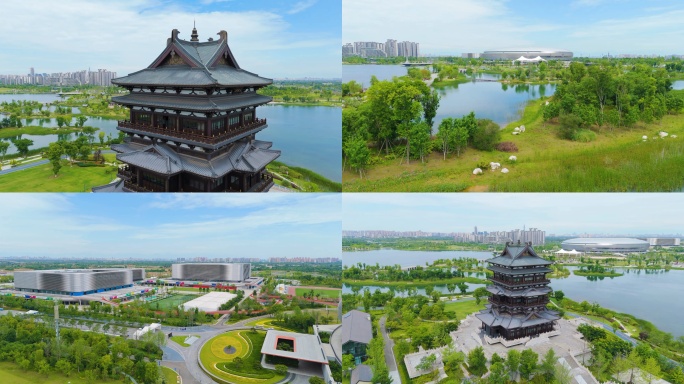 东安湖体育公园航拍 4K
