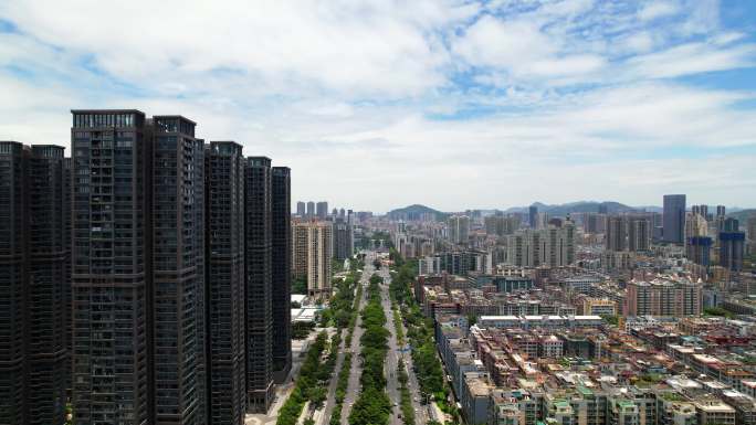 深圳宝安大道航拍