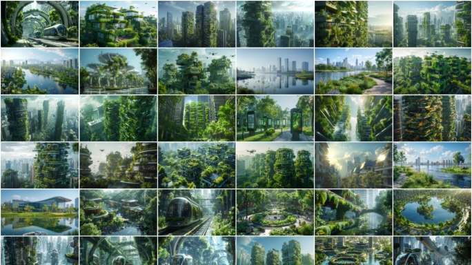 绿色家园 绿色城市 未来城市  现代城市