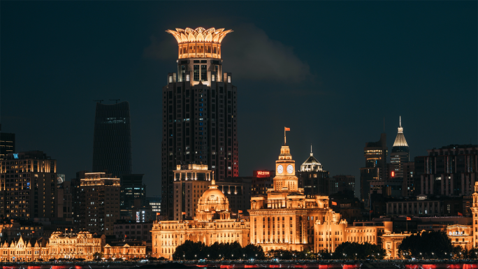 8k上海外滩万国建筑日转夜延时