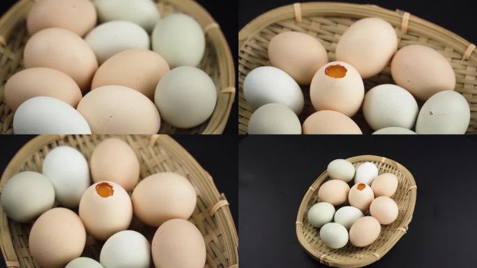 鸡蛋土鸡蛋打鸡蛋蛋黄蛋清高清素材
