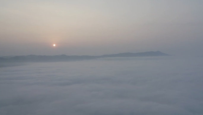 福州湖顶山日出 平流雾 太阳