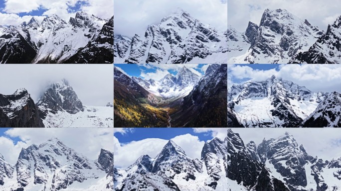 山峰高山雪山山脉山【实拍】