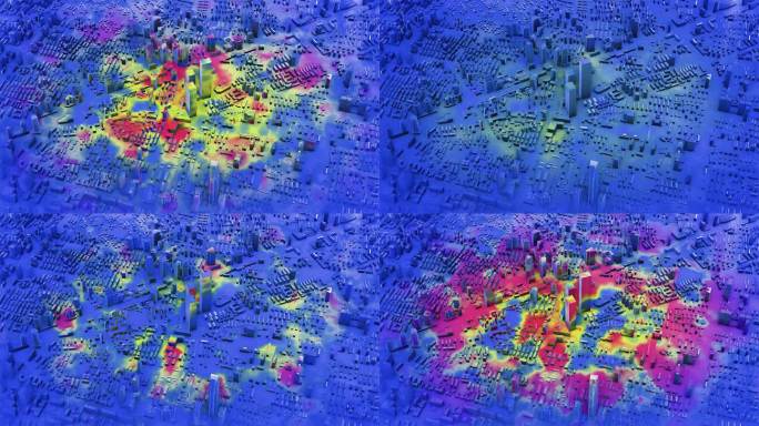 4KE3D三维城市热力图变化