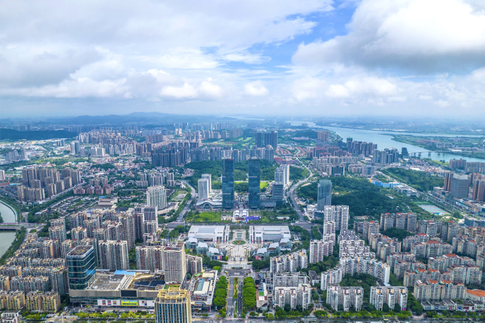 江门万达广场延时航拍